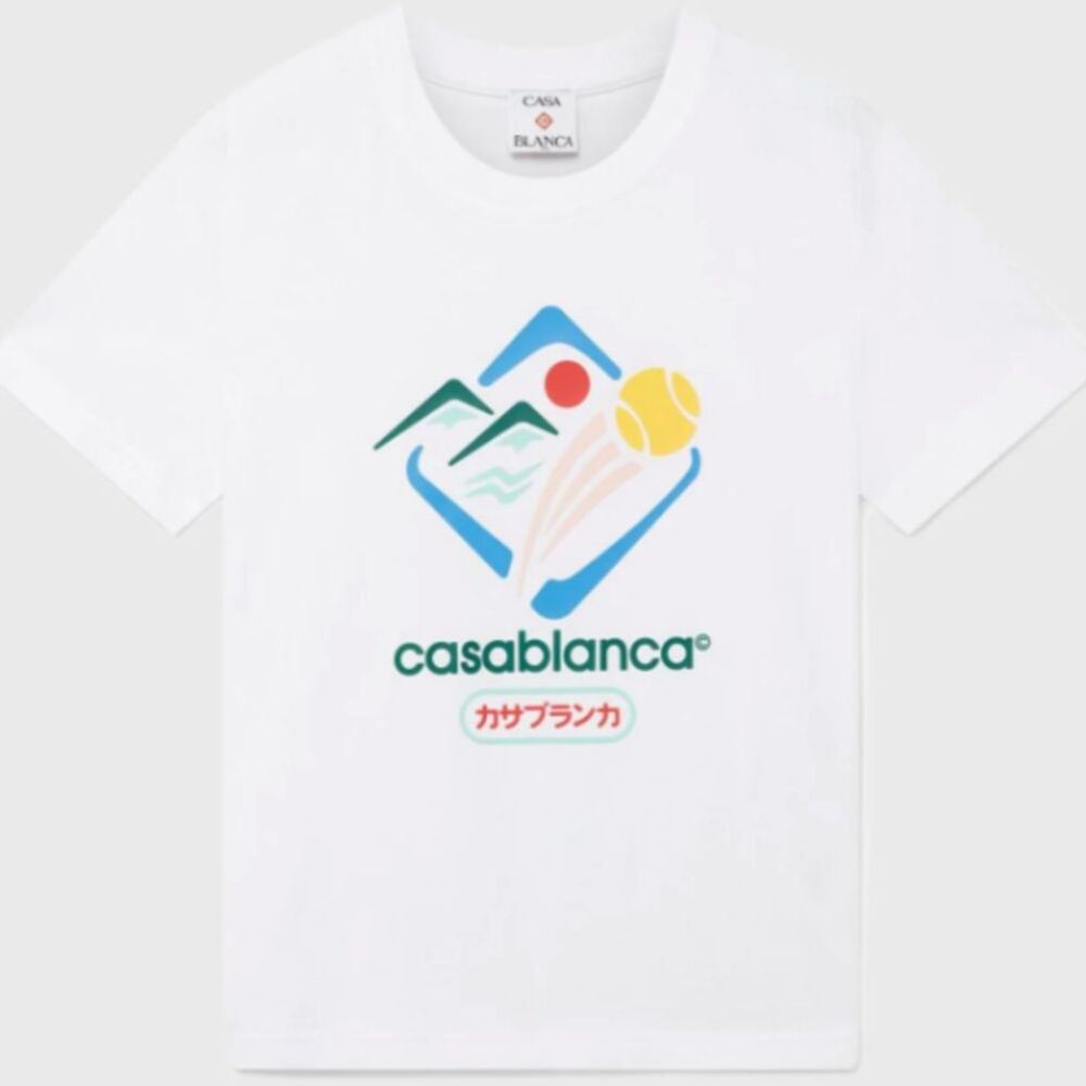 Casablanca Montagne Sportif Fitted Women's T-Shirt NWT Large